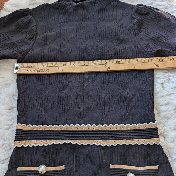 Sandro Black Knit Dress 2 /Medium / US 6 - Picture 12 of 14
